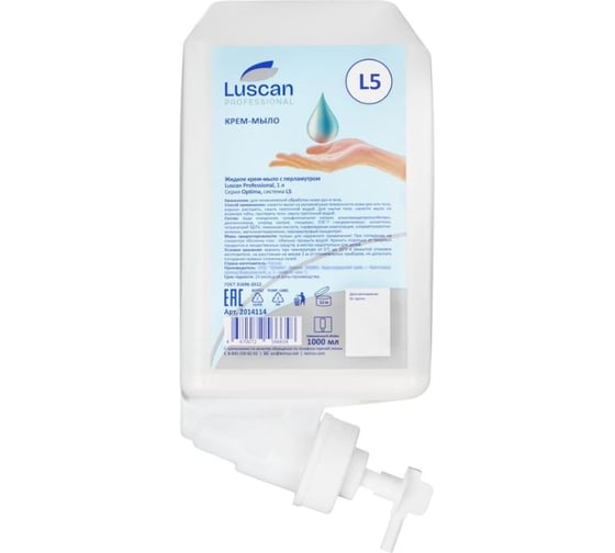 Изображение товара Картридж с жидким мылом Luscan PROFESSIONAL Optima L5 крем-мыло, 1л 2014114