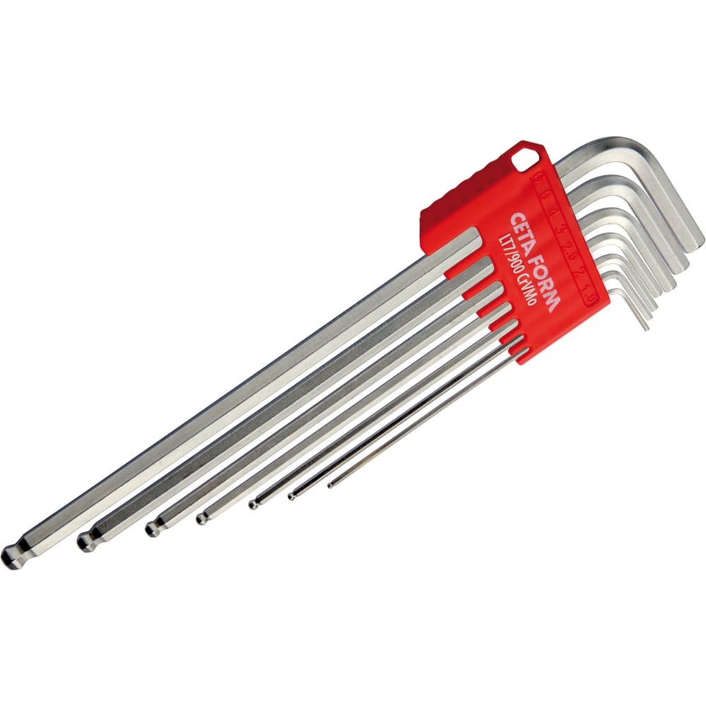 Изображение товара Набор Г-образных удлиненных Hex ключей CETA FORM LT7/900 7 предметов