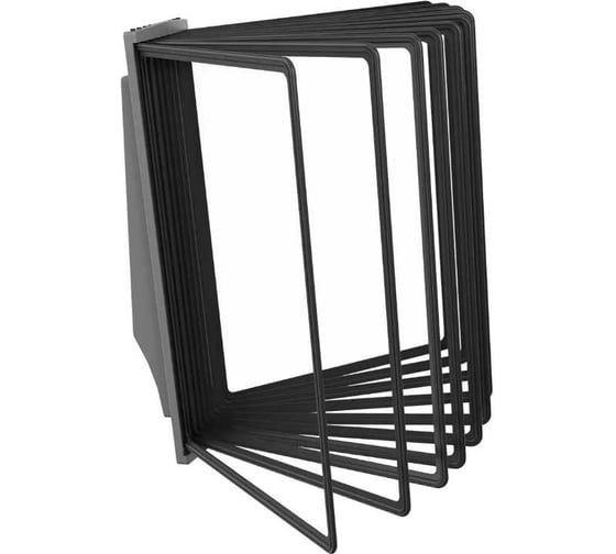 Изображение товара Демосистема перекидная настенная VRT АККОРД с серым основанием и черными демопанелями, 10 шт, А4 04129.04