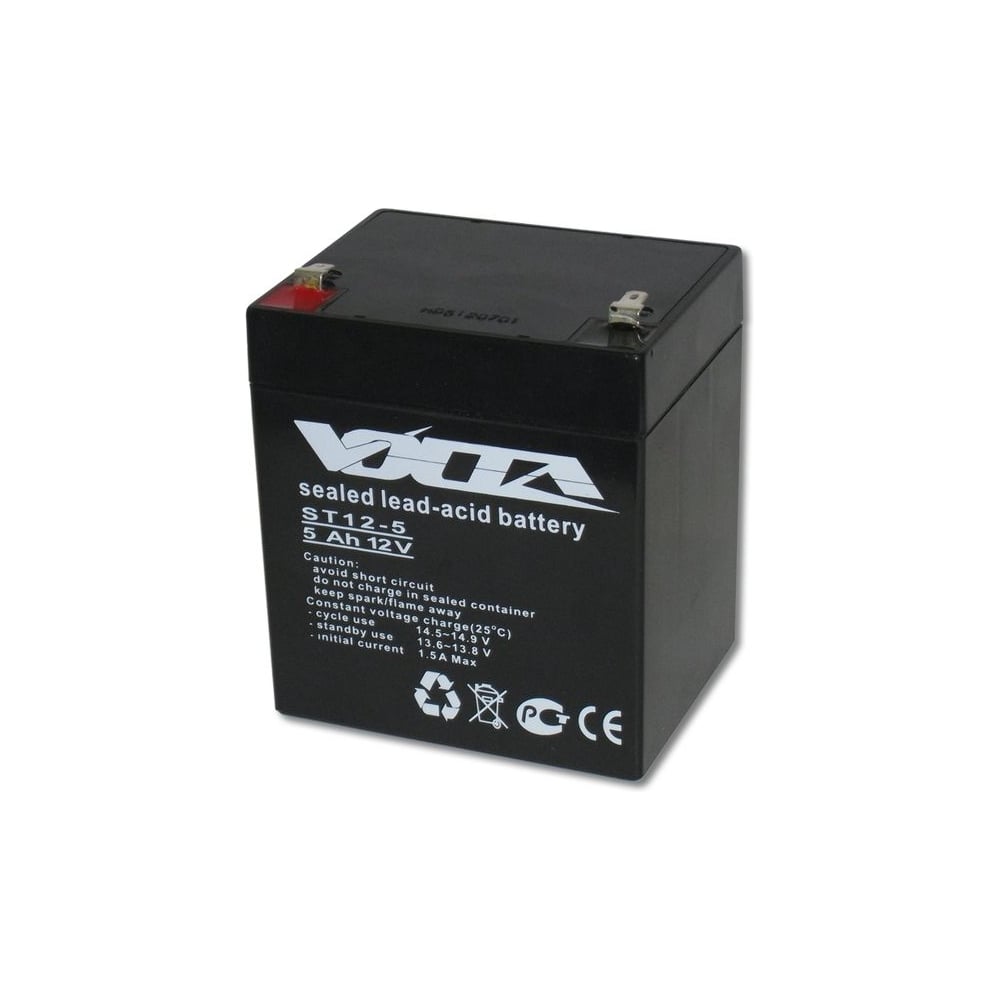 Изображение товара Аккумулятор батарея Volta ST 12-5 5 А*ч AGM 12 В с клеммами F2