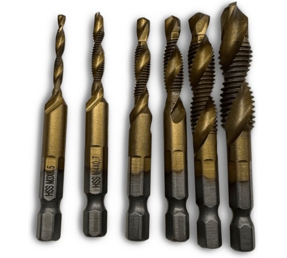 Изображение товара Набор удлиненных метчиков Turbosky SM-2 (6шт) 647