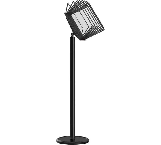 Изображение товара Демосистема напольная перекидная VRT МАЧТА с регулируемым углом наклона, черного цвета, 10 рамок А4, черного цвета 04144.04