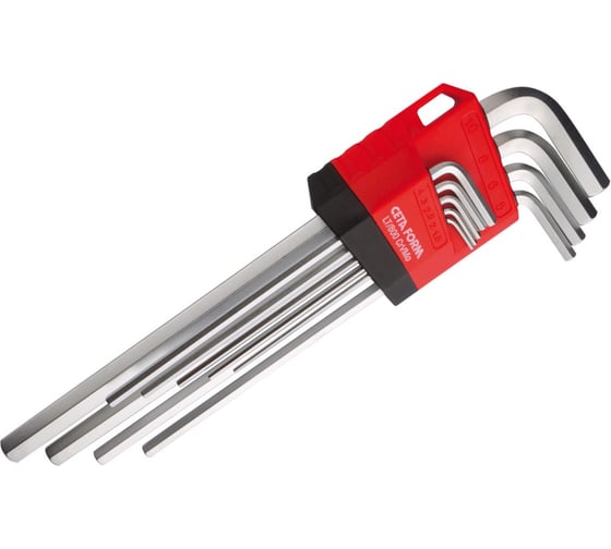 Изображение товара Набор Г-образных удлиненных Hex ключей Ceta Form 12 предметов LT12/800