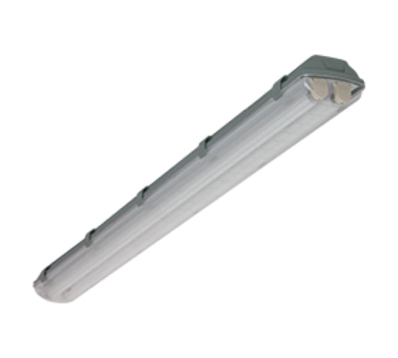Изображение товара Аварийный люминесцентный светильник VARTON ЛПП 2x36 накладной, 1262x124x85 мм, IP65, с прозрачным рассеивателем, автономный, постоянного действия V1-C1-00219-20A00-6572LUM
