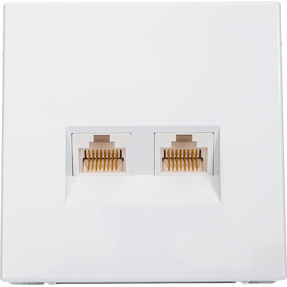 Изображение товара Розетка двойная компьютерная System Electric ARTGALLERY RJ45 кат 5е механизм белый