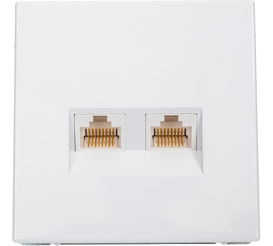 Изображение товара Розетка двойная компьютерная Systeme Electric ARTGALLERY RJ45+RJ45, кат. 5е, механизм, белый GAL000185