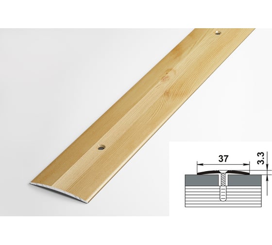Изображение товара Порог прямой алюминиевый декоративный (37 мм, 1,8 м, Сосна) ЛУКА 00000001362