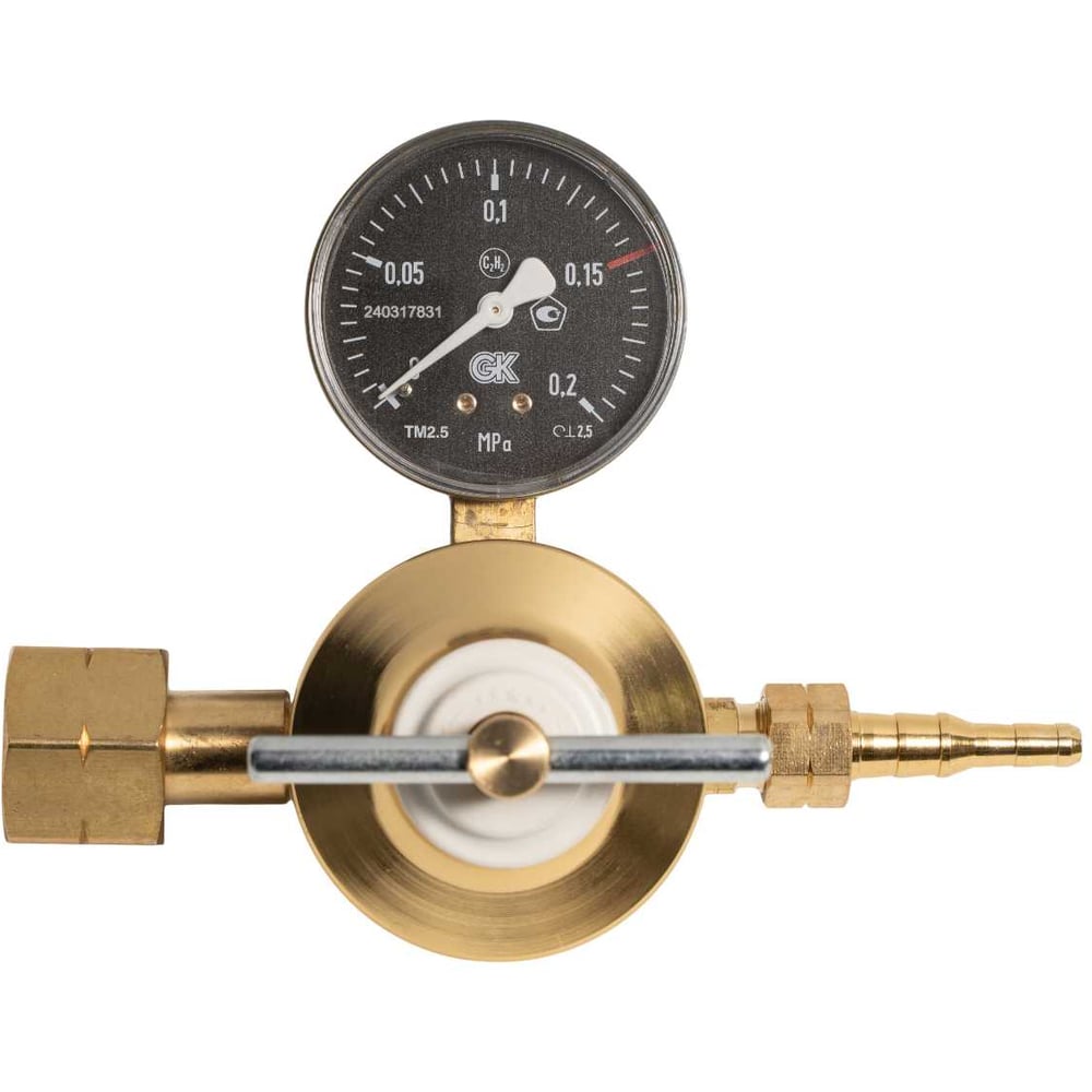 Изображение товара Регулятор ацетиленовый сетевой KRASS САО-10 10 м3/ч 0,1 МПа алюминий