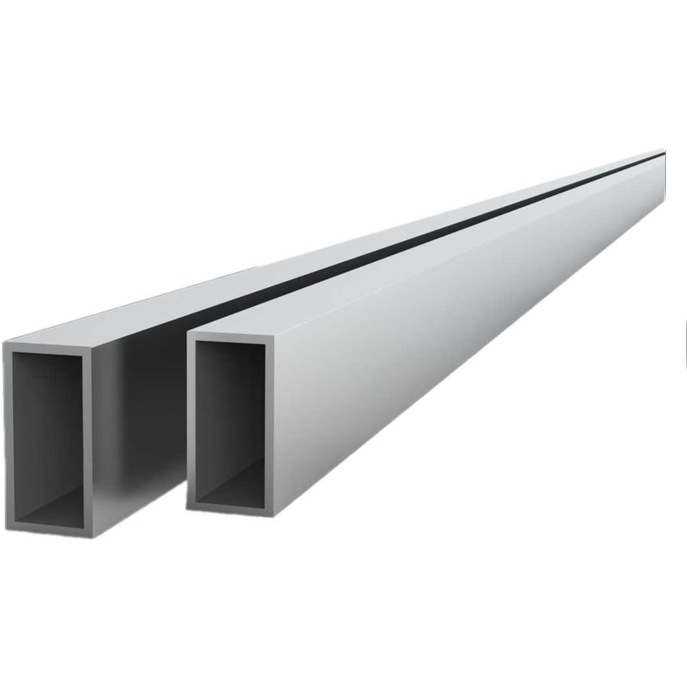 Изображение товара Труба прямоугольная алюминиевая Диал 3000x100x20x2 мм, 2 штуки