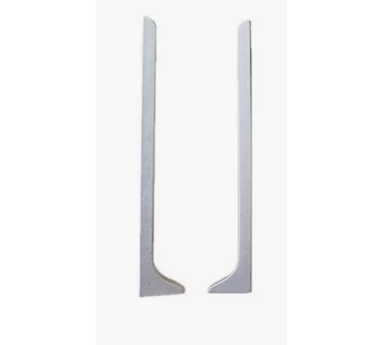 Изображение товара Заглушка металлическая для L-образного плинтуса ООО ЭлитПроф, пара, 100 мм, черный матовый МПЛЗпар 100 ЧМ