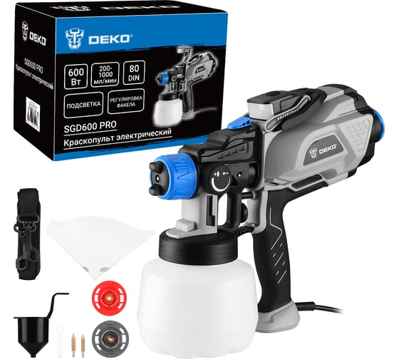 Изображение товара Краскопульт электрический DEKO SGD600 PRO, 1200мл, 600Вт 085-1057