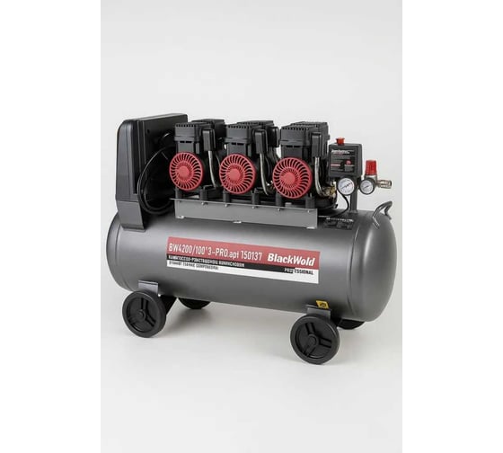 Изображение товара Компрессор коаксильный безмасляный BlackWeld BW4200/100_3-PRO 100л 150137