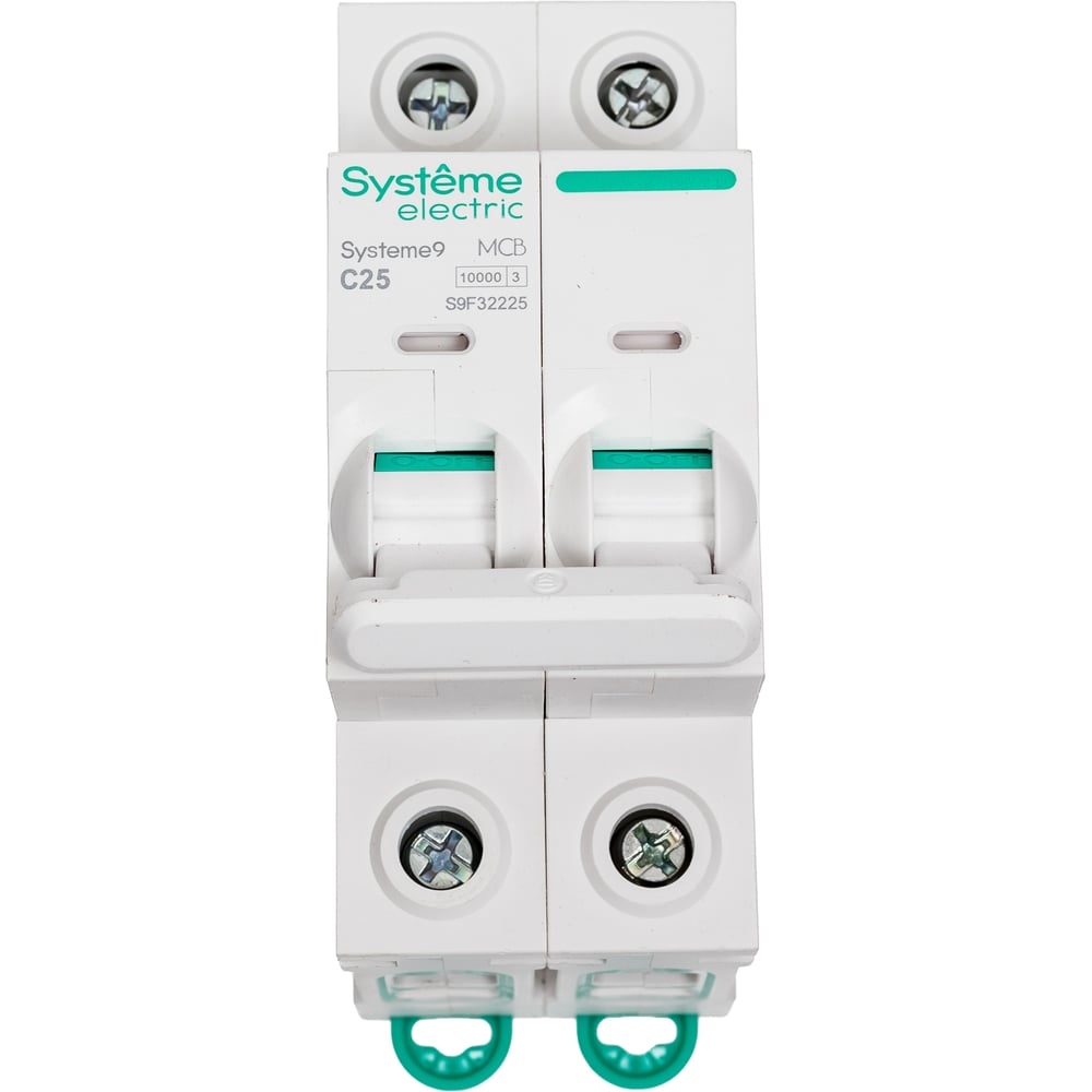 Изображение товара Автоматический выключатель Systeme Electric Systeme9 25A 2P 10kA на DIN-рейку