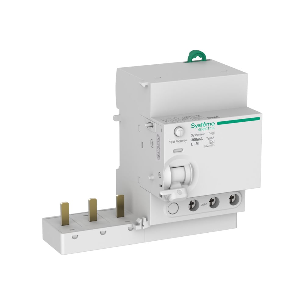 Изображение товара Модульный дифференциальный автомат Systeme Electric Systeme9 25A 300мА 3P 400В IP20