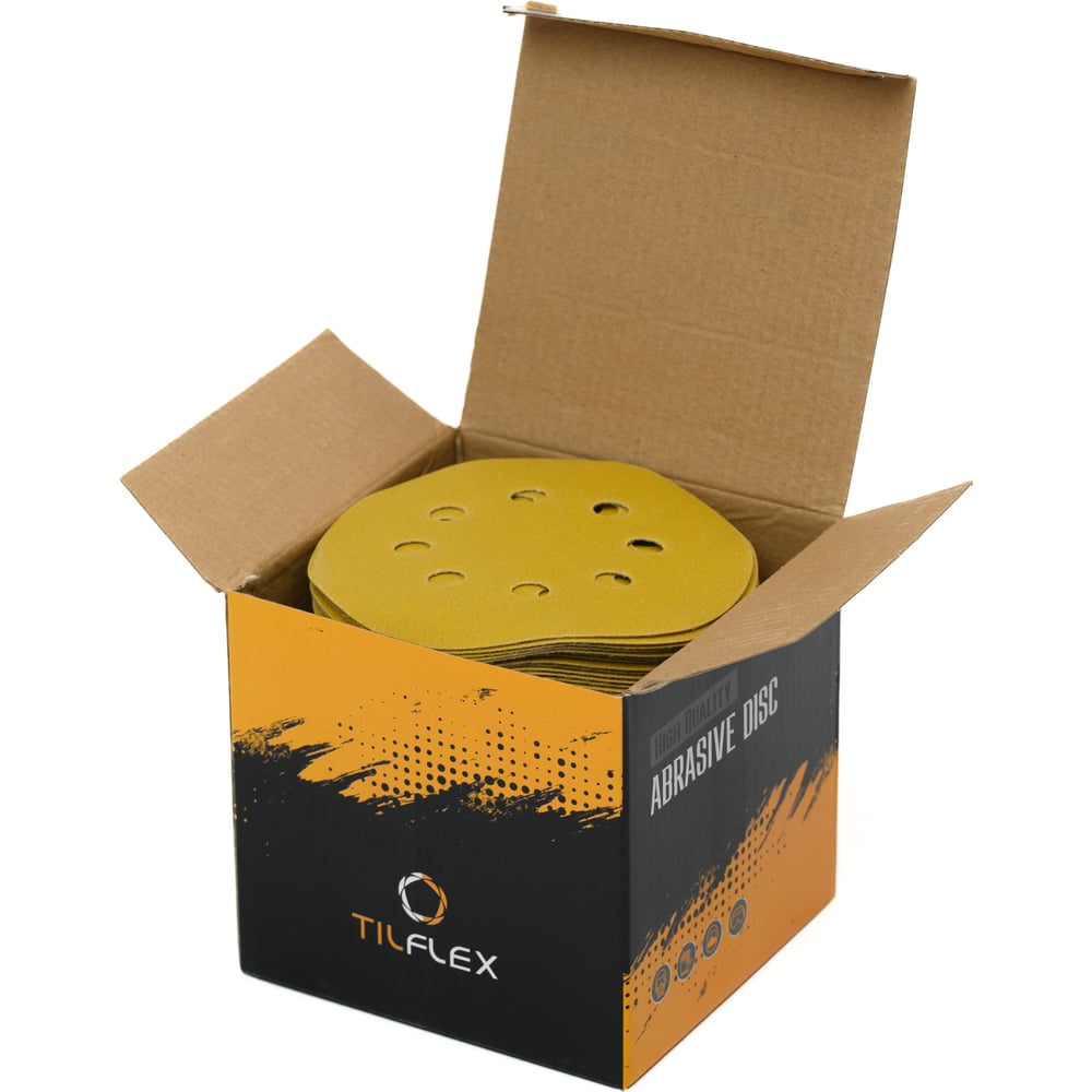 Изображение товара Абразивный круг TILFLEX GOLD 125 мм P40 на липучке 8 отверстий 10 шт