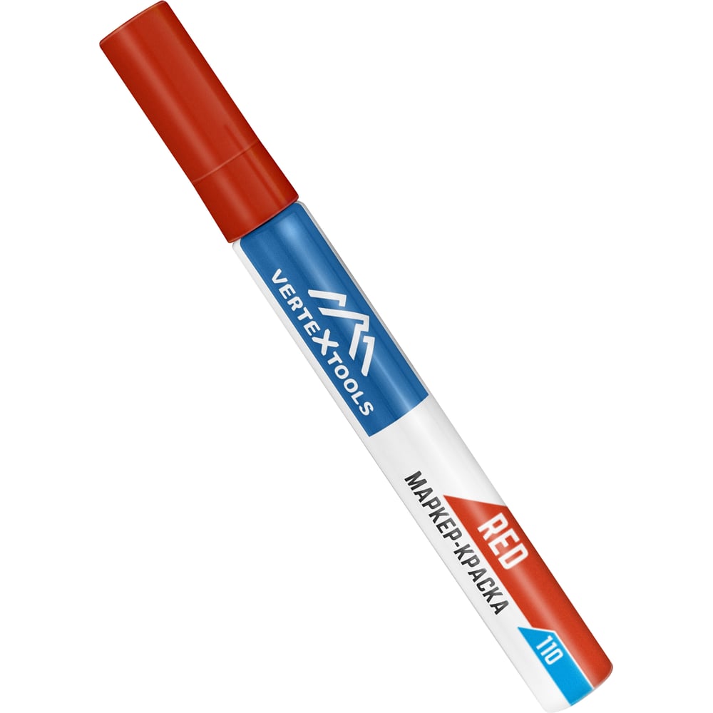 Изображение товара Строительный маркер-краска vertextools красный 12 шт 0020-03