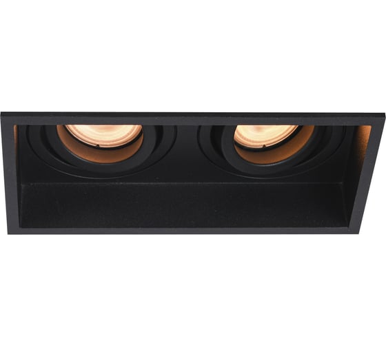 Изображение товара Светильник встраиваемый ST LUCE черный, GU10, 2*50W, IP20, L91,5xW17,2xH5,2, 220V, без ламп ST261.418.02
