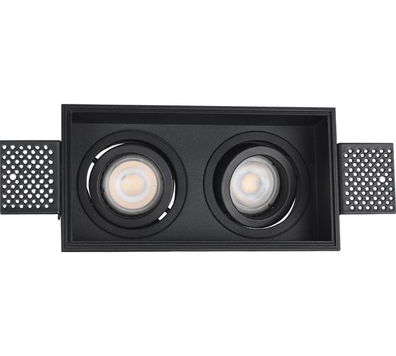 Изображение товара Светильник встраиваемый ST LUCE черный, GU10, 2*50W, IP20, L91,5xW17,2xH5,2, 220V, без ламп ST262.418.02