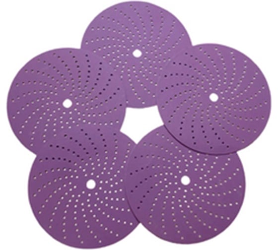 Изображение товара Шлифовальный диск на липучке, основа - ПВХ FAUST 150 мм, 56 отверстий, Р180, 25 шт D47-150-P180