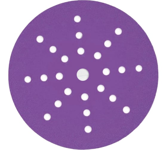 Изображение товара Шлифовальный диск на липучке, основа - ПВХ FAUST 225 мм, 25 отверстий, Р320, 25 шт D47-225-P320