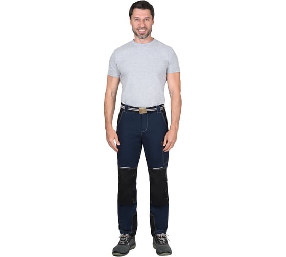 Изображение товара Брюки Сириус "ШАТЛ-РОСС" с ремнем синие с черным р. 120-124/170-176 (ЧЗ) 133751