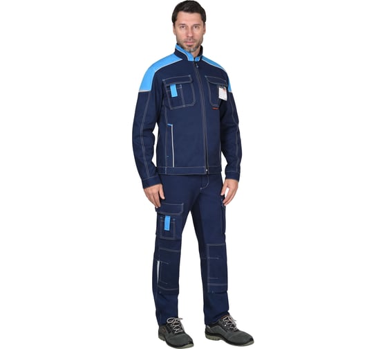 Изображение товара Куртка Сириус "ДЖЕТ" короткая, синяя с голубым ТА р. 88-92/170-176 (ЧЗ) 125951