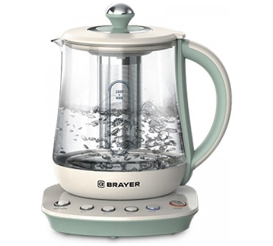 Изображение товара Электрический чайник BRAYER 2200 Вт, 1,5 л, 40-100 С BR1015