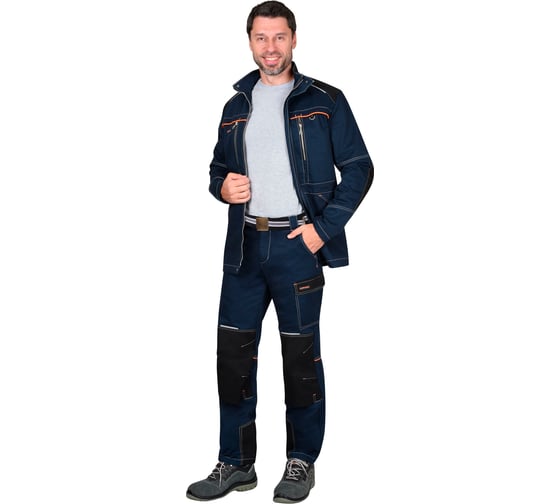 Изображение товара Куртка Сириус "ШАТЛ-РОСС" удл. синяя с черным р. 96-100/170-176 (ЧЗ) 133726