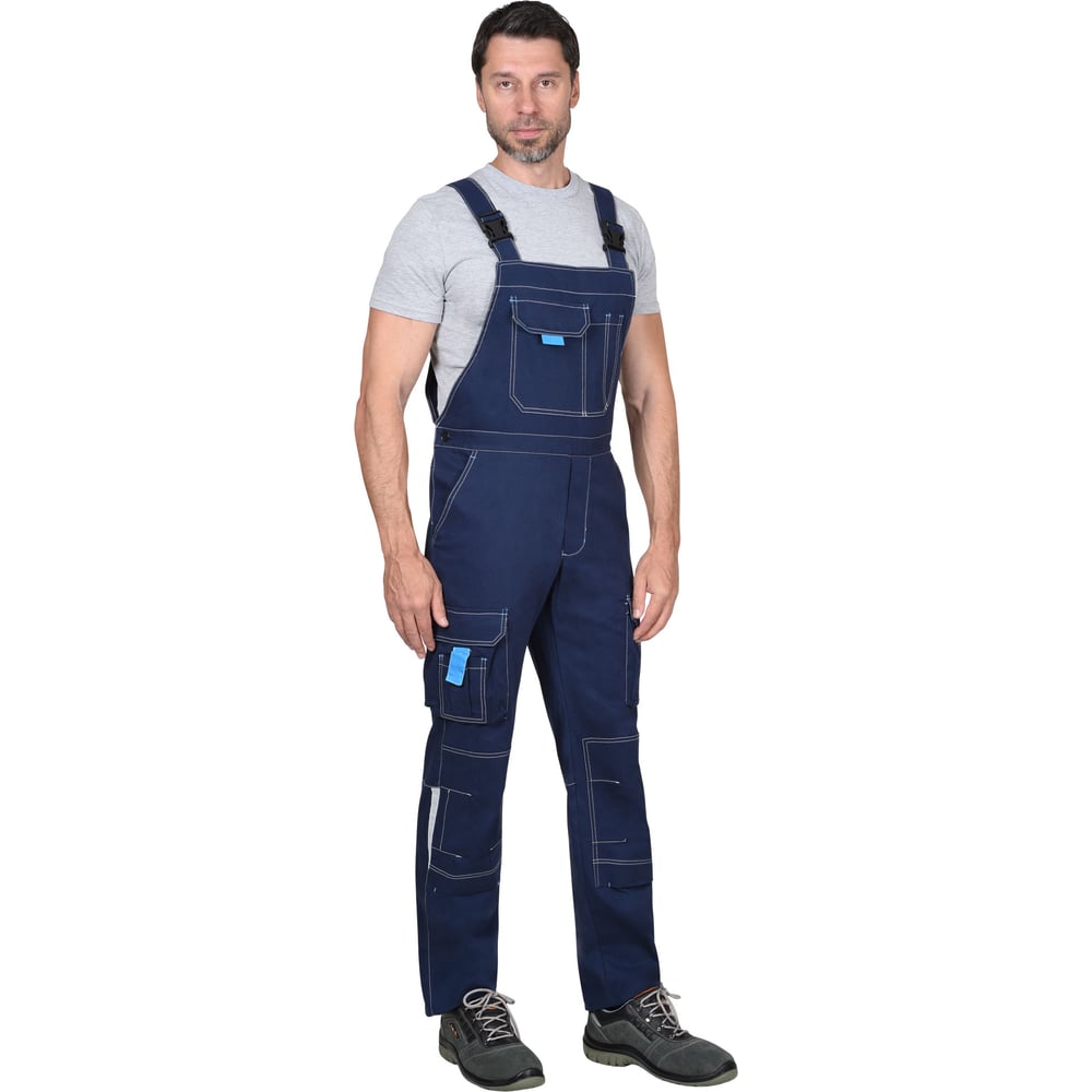 Изображение товара Полукомбинезон рабочий Сириус Джет синий голубой 96-100 рост 182-188