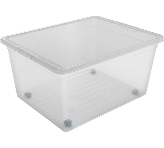 Изображение товара Ящик для хранения с крышкой на колесах FunBox, 37 л, Бейсик FB1082