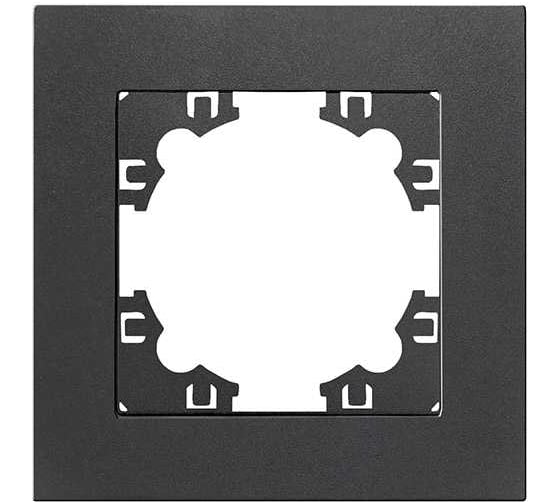 Изображение товара Рамка стеклянная одноместная IONICH UNIV серия Афина графит (еврослот) 2254