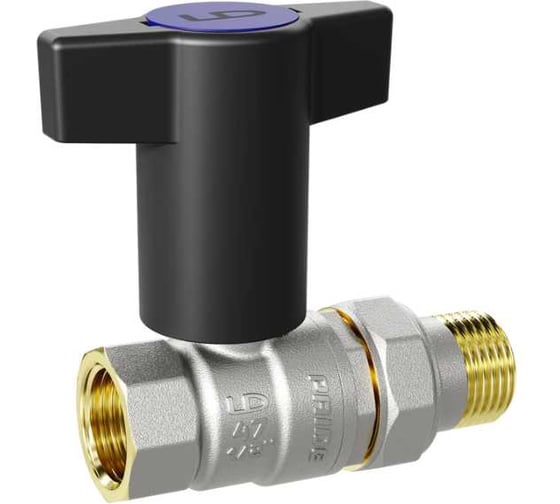 Изображение товара Кран шаровой латунный LD PRIDE LD Pride 47.20.В-ГШ.ТР Ду 20 Ру 40 Т-рукоятка (Red + Blue) LD 47.348.20 RB