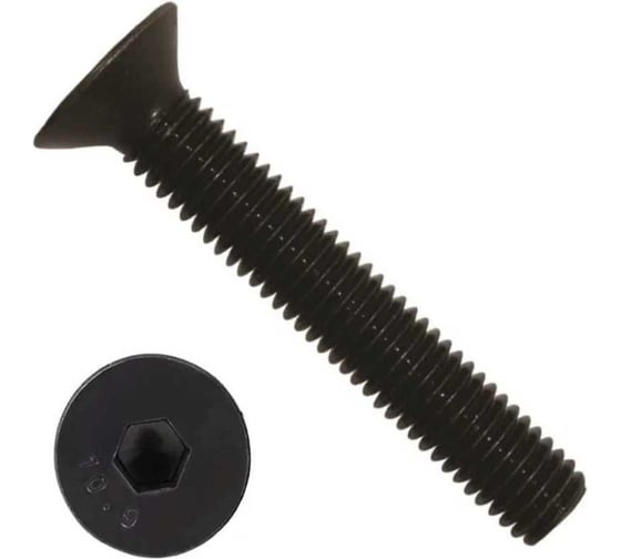 Изображение товара Винт потайной 23 Болта, под шестигранник 8x20, DIN7991, к.п.10.9, 100 шт. впвш8207991109ф100