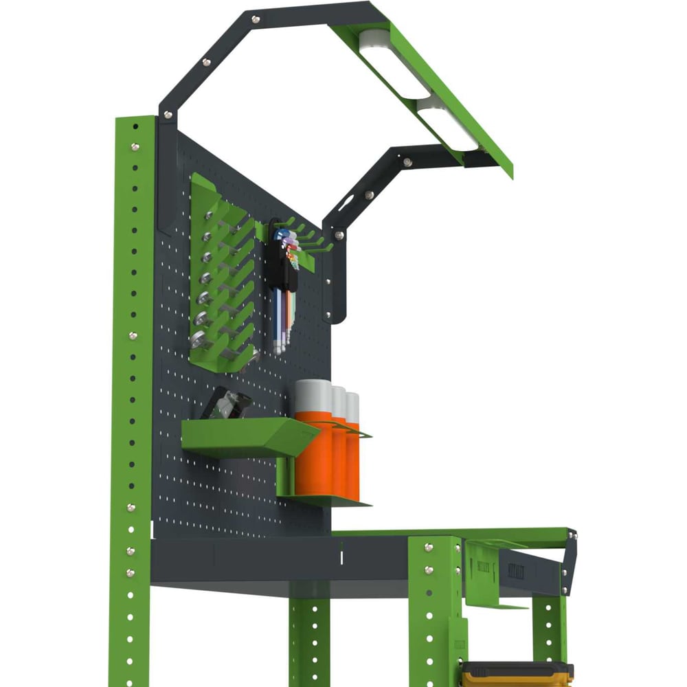 Изображение товара Тележка инструментальная ООО Металекс Тип 5 800x450x800 серо-зеленая