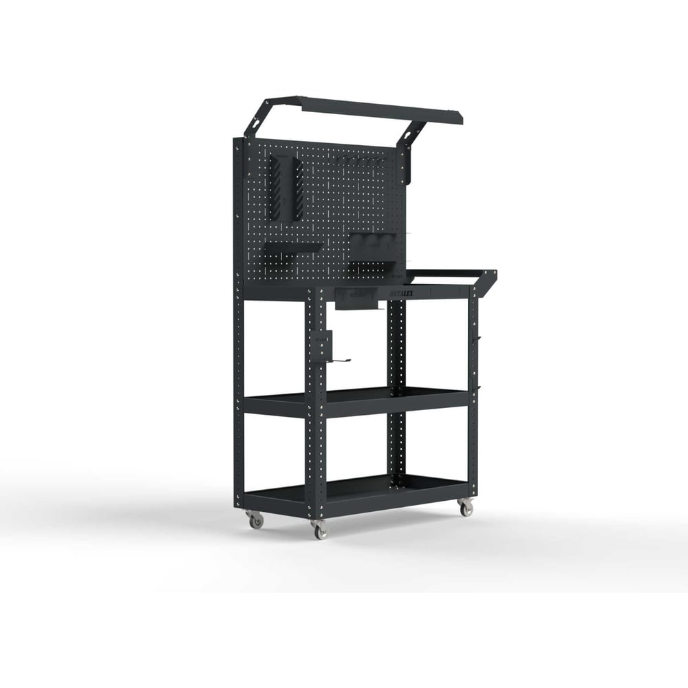 Изображение товара Тележка инструментальная ООО Металекс Тип 5 700x450x800 3 полки серый