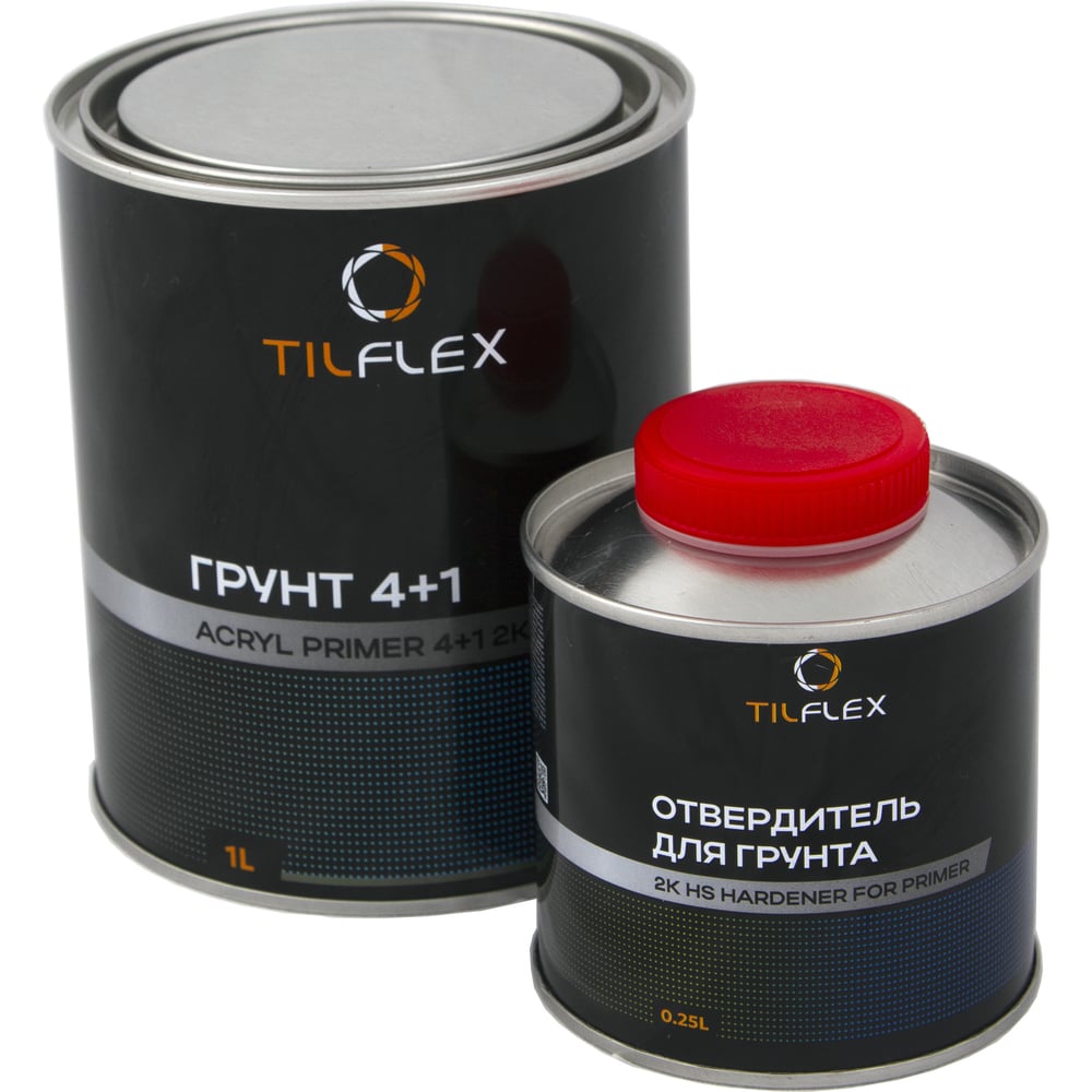 Грунт TILFLEX 4+1 2K-HS (Серый), в комплекте с отвердителем (1л+0,25л) TLS07