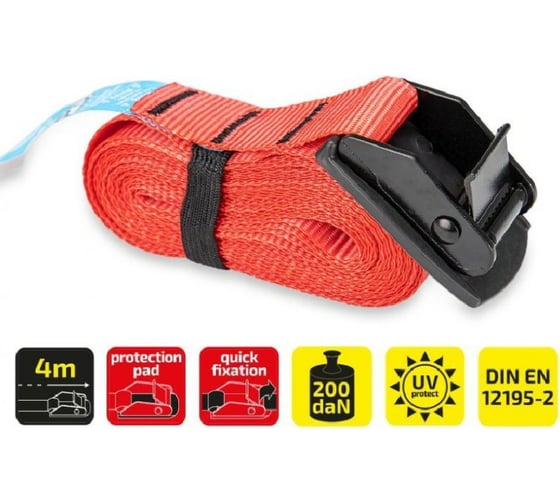 Изображение товара Ремень для крепления багажа Heyner быстрый зажим, 25 мм x 4 м 880400