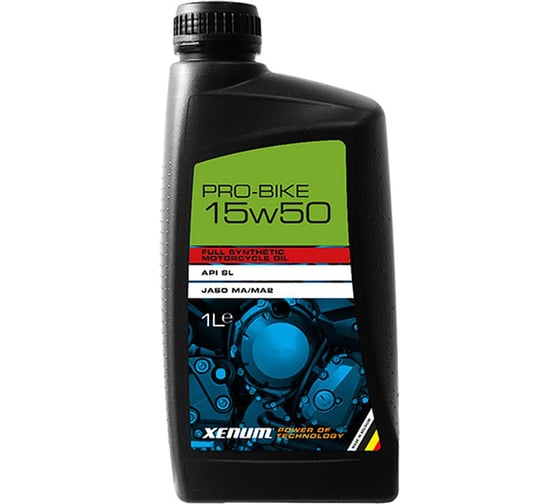 Изображение товара Синтетическое масло для мотоциклов XENUM PRO-BIKE 15W50, 1 л 2812001