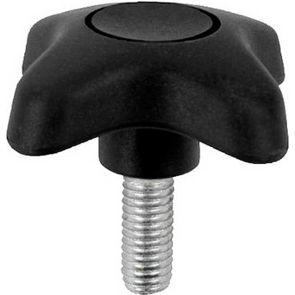 Изображение товара Рукоятка KIPP крестообразная 76x76 мм с резьбовой втулкой M12 черная