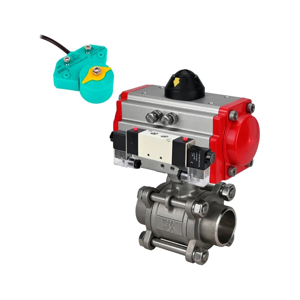 Изображение товара Кран шаровой DN.ru КШПП 316.200-ISO Ду80 Ру25 пневмораспр разборный