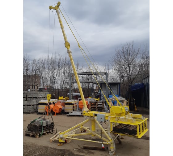 Изображение товара Стреловой поворотный кран Комплан Пионер и Мастер КСП-1000 ручной, с грузом, без колес 4687201881889