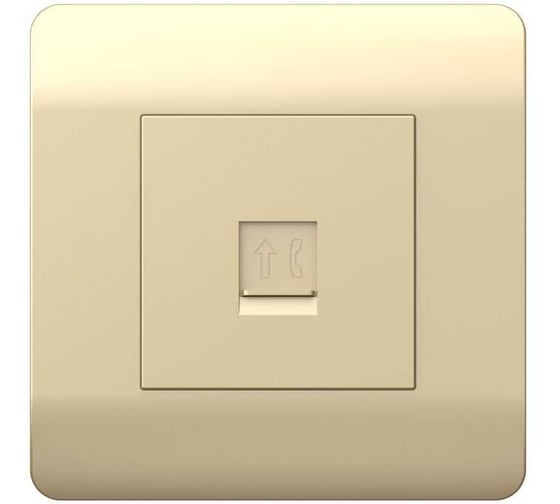 Изображение товара Розетка телефонная CHINT (NEW3-E) 1xRJ11, шампань 431414