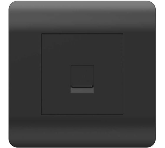 Изображение товара Розетка телефонная CHINT (NEW3-E) 1xRJ11, черный 431489