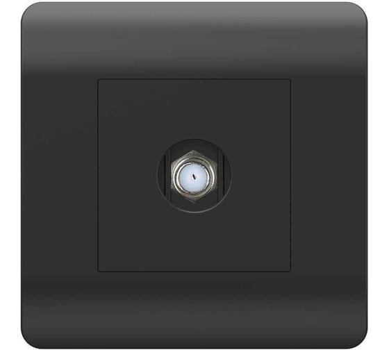 Изображение товара Розетка антенная одиночная CHINT (NEW3-E) SAT коннектор, черный 431488