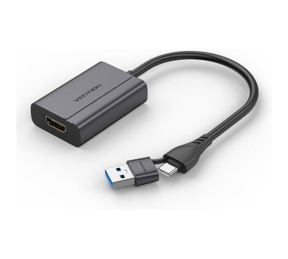 Изображение товара Мультимедиа конвертер VENTION USB CM+ AM/HDMI F, серый ACYHB
