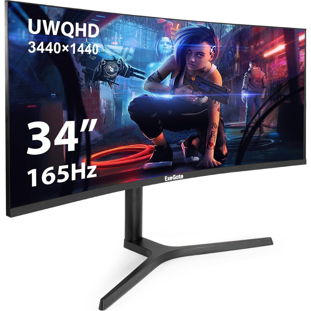 Изображение товара Игровой монитор ExeGate 34 Combat EC3400TA 165 Гц 3440x1440 изогнутый