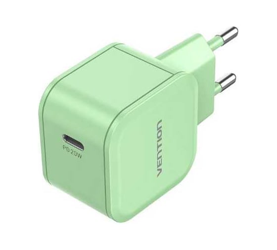 Изображение товара Сетевое зарядное устройство VENTION на 1 порт USB С 20W зеленый FEJG0-EU