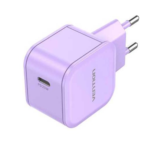 Изображение товара Сетевое зарядное устройство VENTION на 1 порт USB С 20W фиолетовый FEJV0-EU