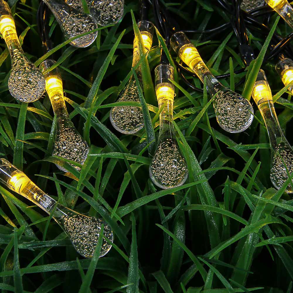 Изображение товара INBLOOM Капля 25 LED, 7 м, шампань, солнечная гирлянда