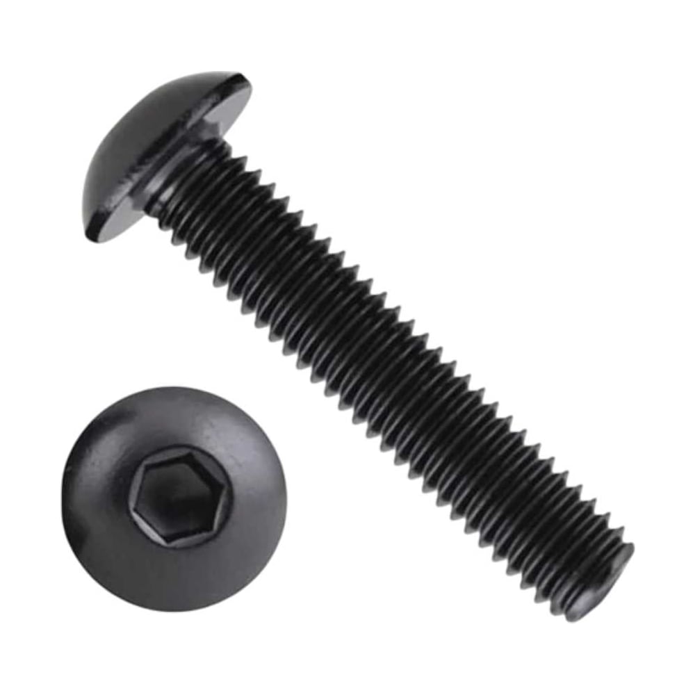 Изображение товара Черные винты 23 Болта 3x6 мм, 500 штук, стандарт ISO 7380, класс 10.9